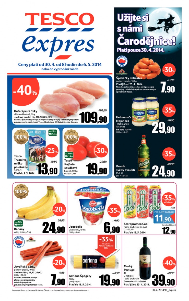 letk Tesco Expres obchody od 30.4.2014 strana 1