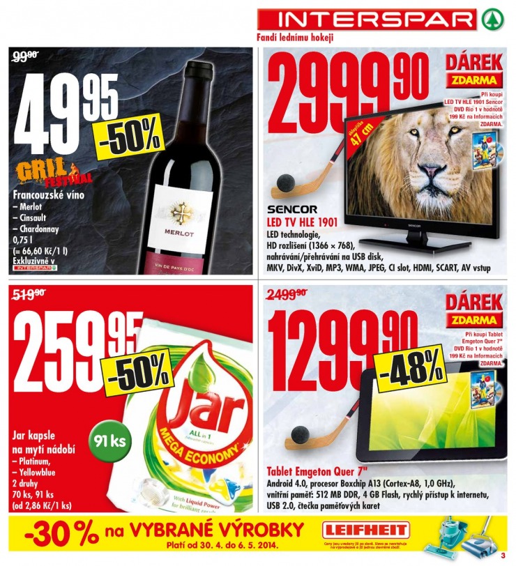 leták Interspar Akční nabídka od 30.4.2014 strana 1 leták Interspar Akční nabídka od 30.4.2014 strana 1