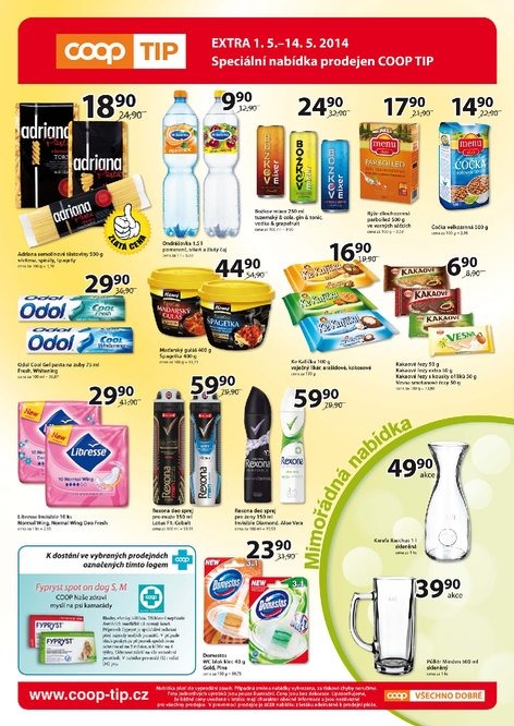 leták COOP Tip extra od 1.5.2014 strana 1 leták COOP Tip extra od 1.5.2014 strana 1