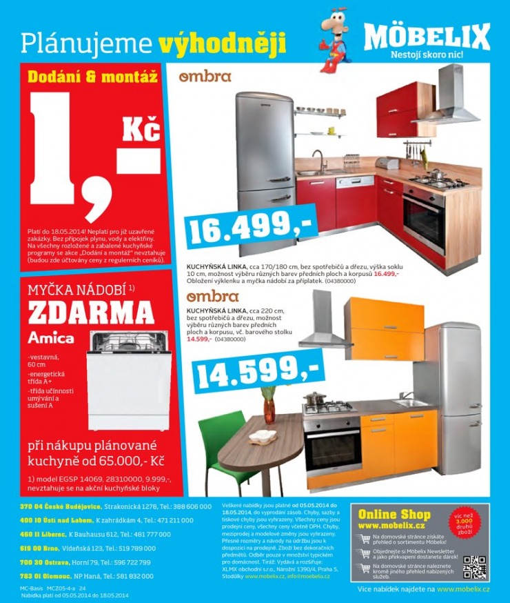 leták Mobelix Aktuální prospekt od 5.5.2014 strana 1 leták Mobelix Aktuální prospekt od 5.5.2014 strana 1