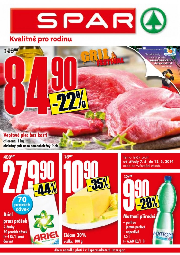 leták Interspar nabídka Spar od 7.5.2014 strana 1