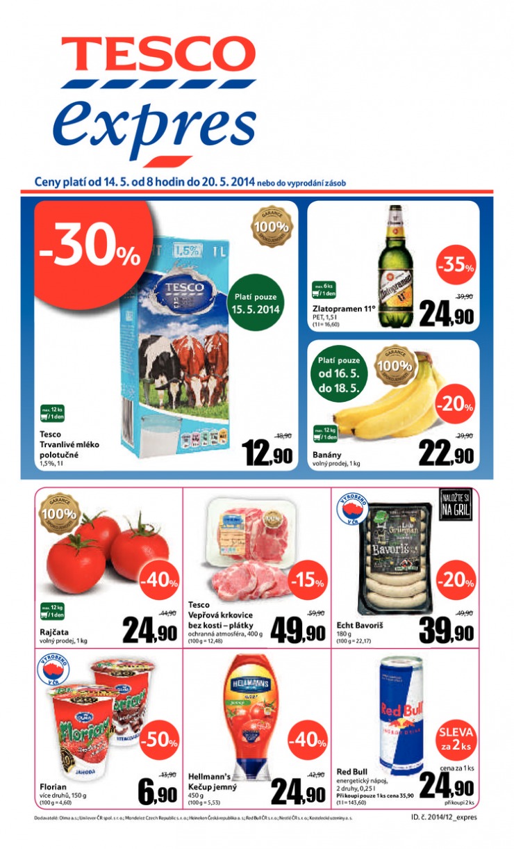 letk Tesco Expres obchody od 14.5.2014 strana 1