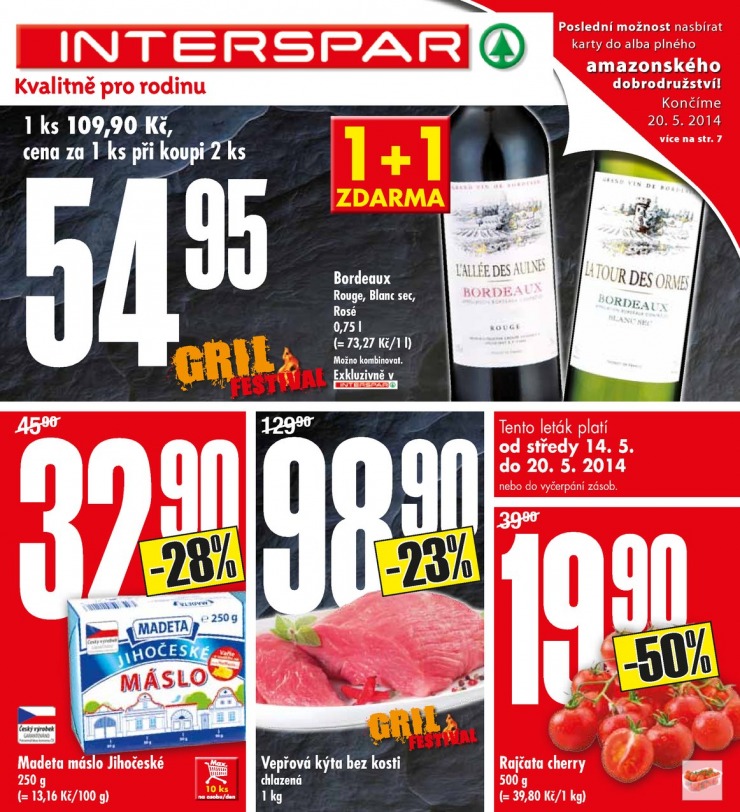 leták Interspar Akční nabídka od 14.5.2014 strana 1