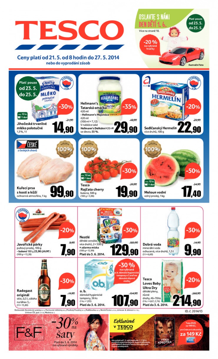letk Tesco obchody Extra od 21.5.2014 strana 1