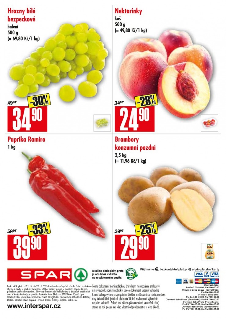 leták Interspar nabídka Spar od 21.5.2014 strana 1 leták Interspar nabídka Spar od 21.5.2014 strana 1