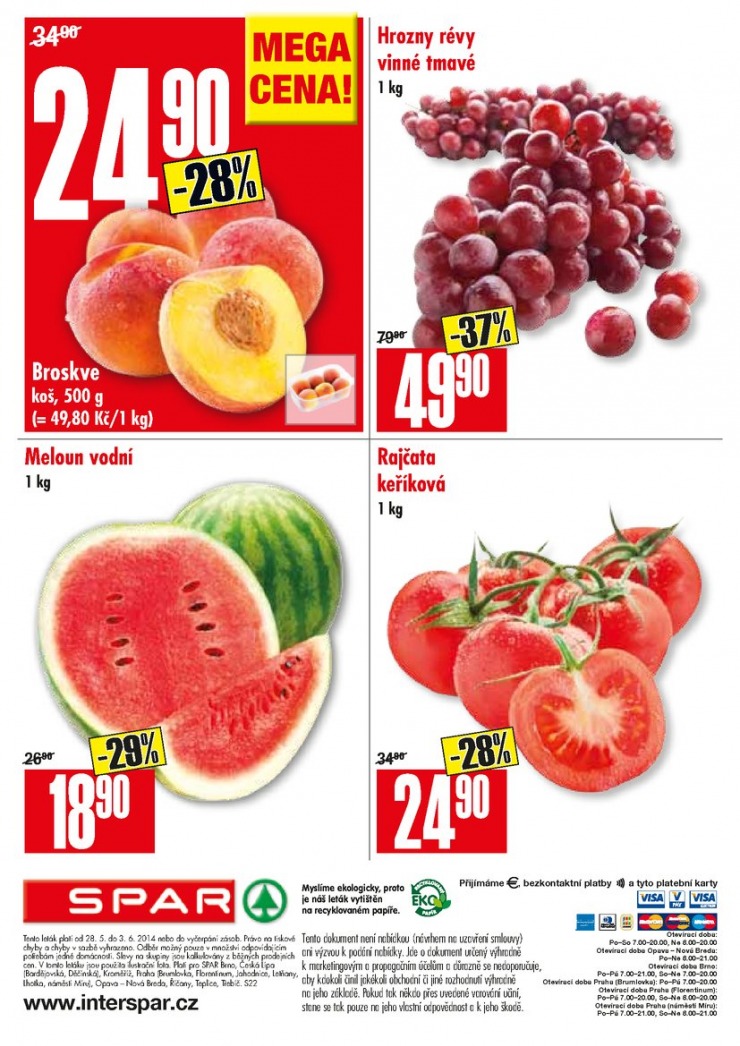 leták Interspar nabídka Spar od 28.5.2014 strana 1 leták Interspar nabídka Spar od 28.5.2014 strana 1