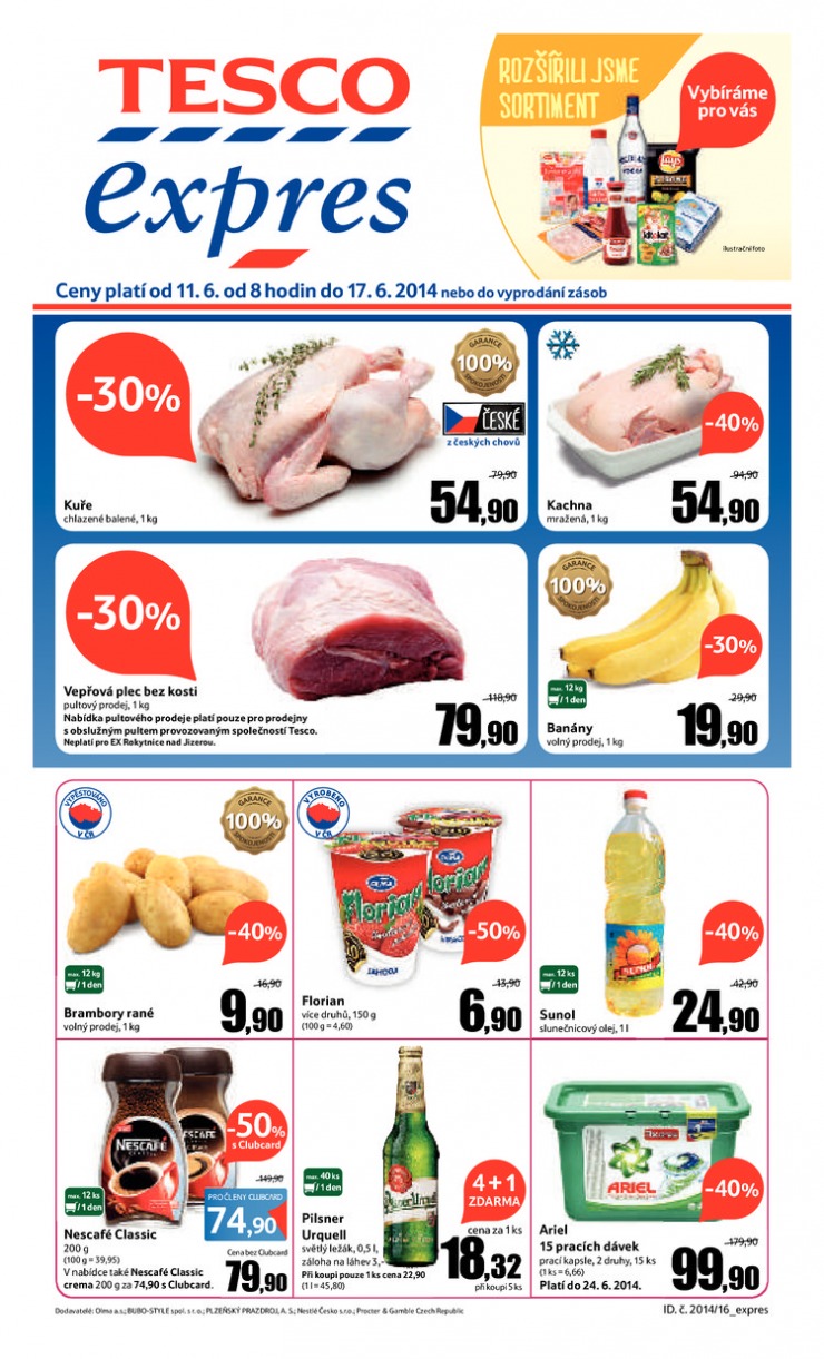 letk Tesco Expres obchody od 11.6.2014 strana 1