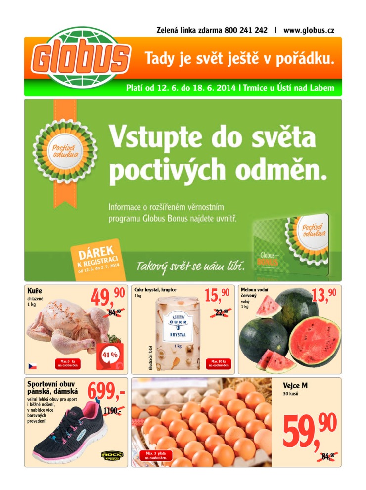 leták Globus Naše noviny od 12.6.2014 strana 1