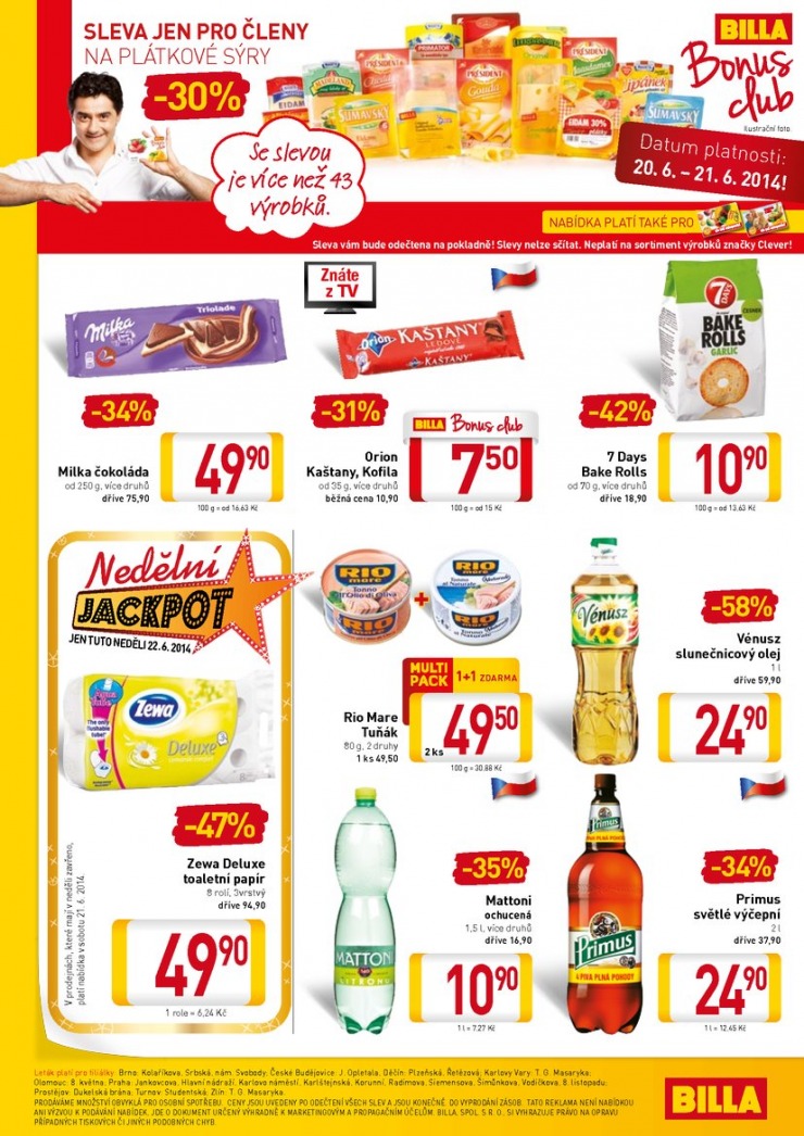 leták Billa malý od 18.6.2014 strana 1 leták Billa malý od 18.6.2014 strana 1