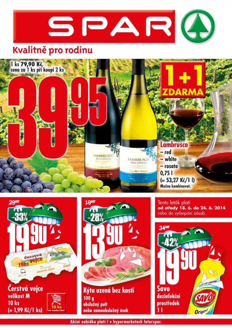 leták Interspar nabídka Spar od 18.6.2014 strana 1 leták Interspar nabídka Spar od 18.6.2014 strana 1