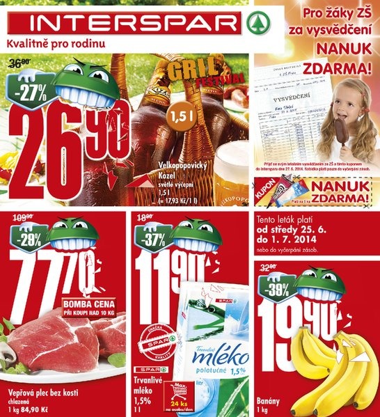 leták Interspar Akční nabídka od 25.6.2014 strana 1 leták Interspar Akční nabídka od 25.6.2014 strana 1