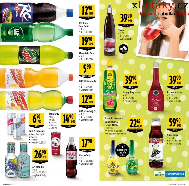 leták Albert Hypermarket nápojový leták strana 1 leták Albert Hypermarket nápojový leták strana 1