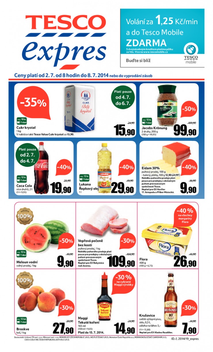 letk Tesco Expres obchody od 2.7.2014 strana 1