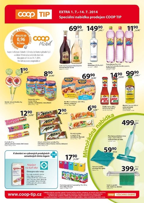 leták COOP Tip extra od 1.7.2014 strana 1 leták COOP Tip extra od 1.7.2014 strana 1