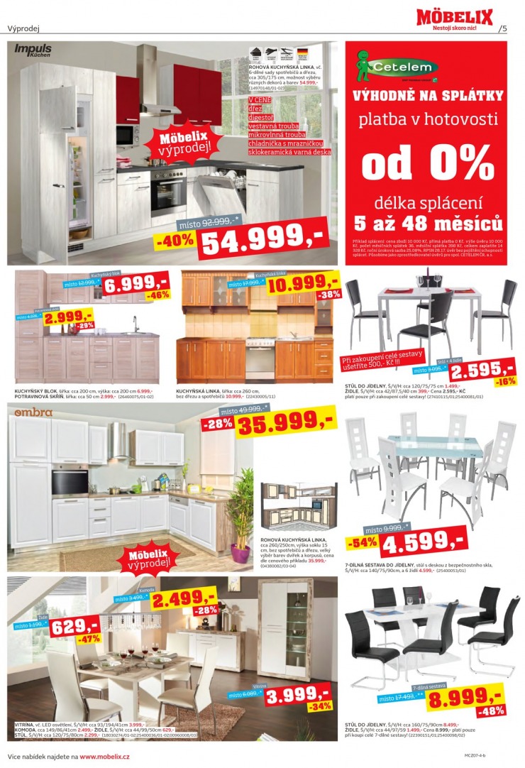 let�k Mobelix Aktu�ln� prospekt od 7.7.2014 strana 1