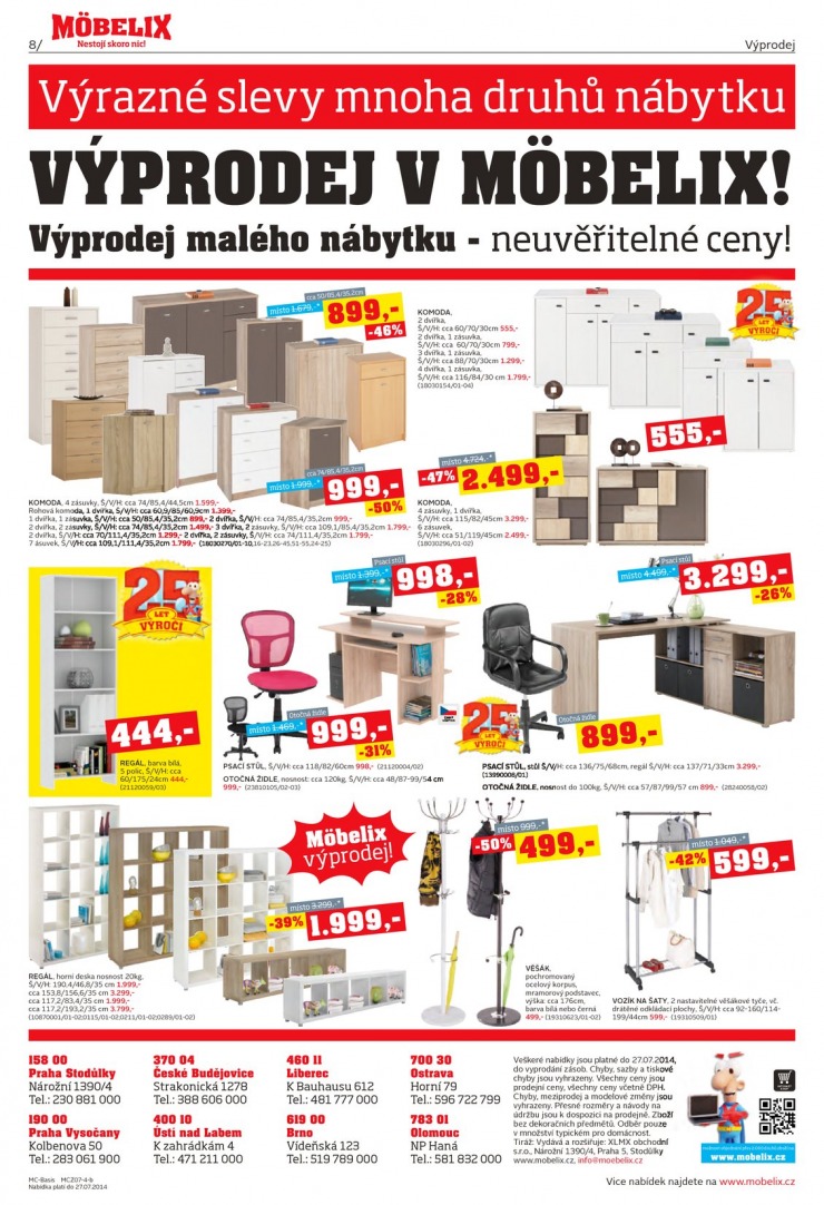 leták Mobelix Aktuální prospekt od 7.7.2014 strana 1 leták Mobelix Aktuální prospekt od 7.7.2014 strana 1