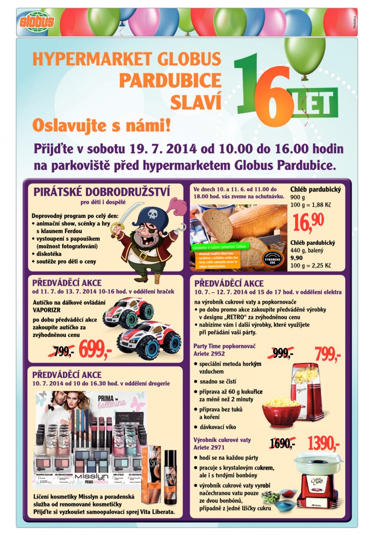 leták Globus Narozeniny od 10.7.2014 strana 1 leták Globus Narozeniny od 10.7.2014 strana 1