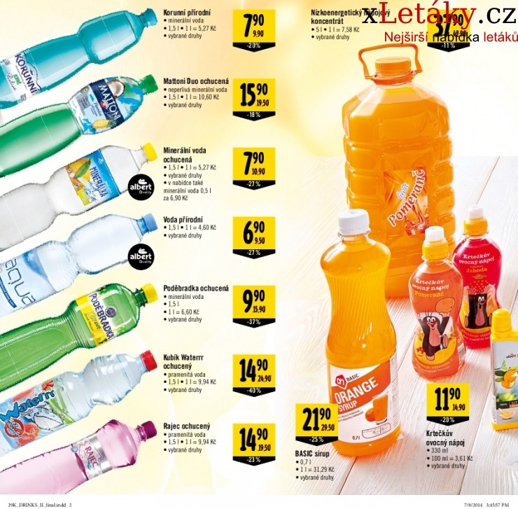 leták Albert Hypermarket - nápoje akční leták strana 1 leták Albert Hypermarket - nápoje akční leták strana 1