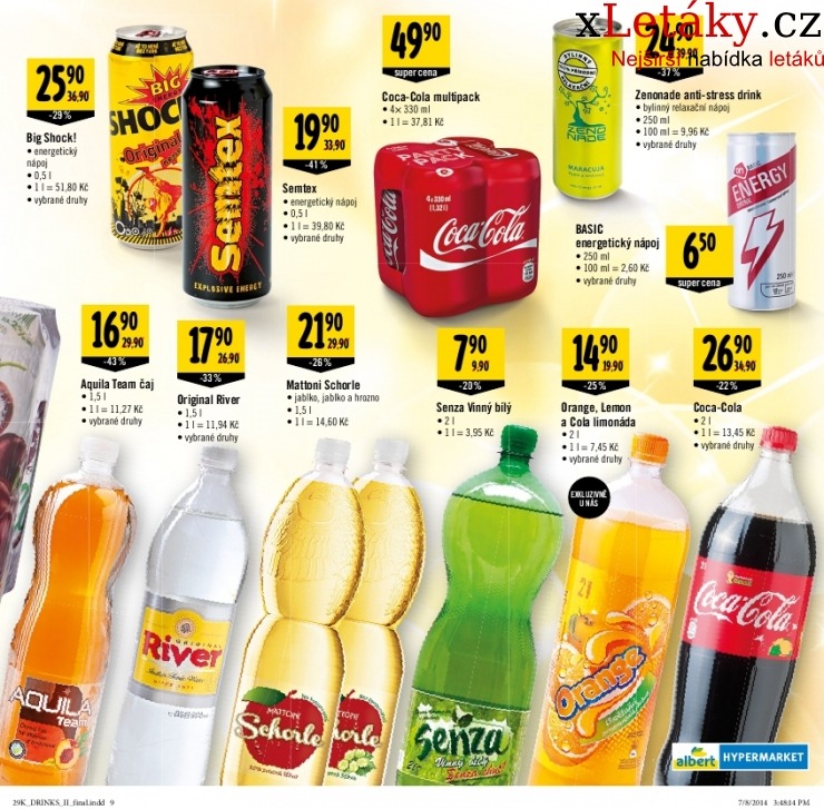 leták Albert Hypermarket - nápoje akční leták strana 1 leták Albert Hypermarket - nápoje akční leták strana 1