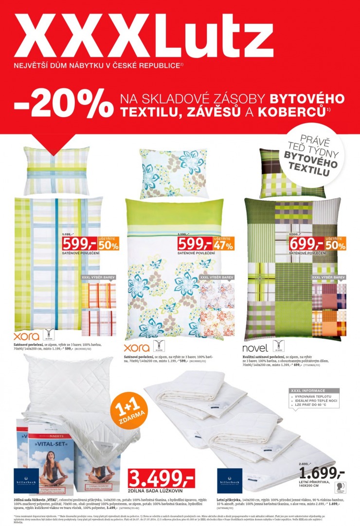 letk XXXLutz Aktuln prospekt od 21.7.2014 strana 1