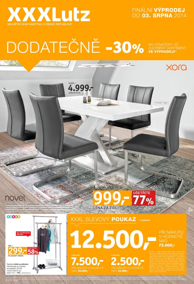 leták XXXLutz Aktuální prospekt od 21.7.2014 strana 1 leták XXXLutz Aktuální prospekt od 21.7.2014 strana 1