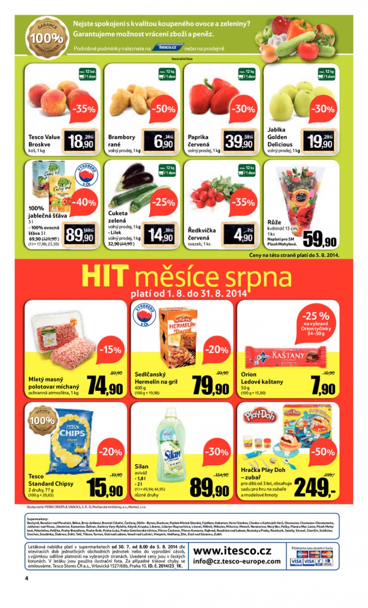 leták Tesco supermarkety od 30.7.2014 strana 1 leták Tesco supermarkety od 30.7.2014 strana 1