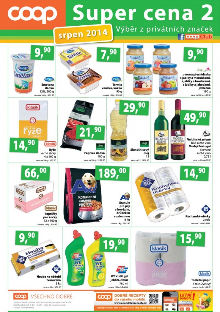 leták COOP Terno od 30.7.2014 strana 1 leták COOP Terno od 30.7.2014 strana 1
