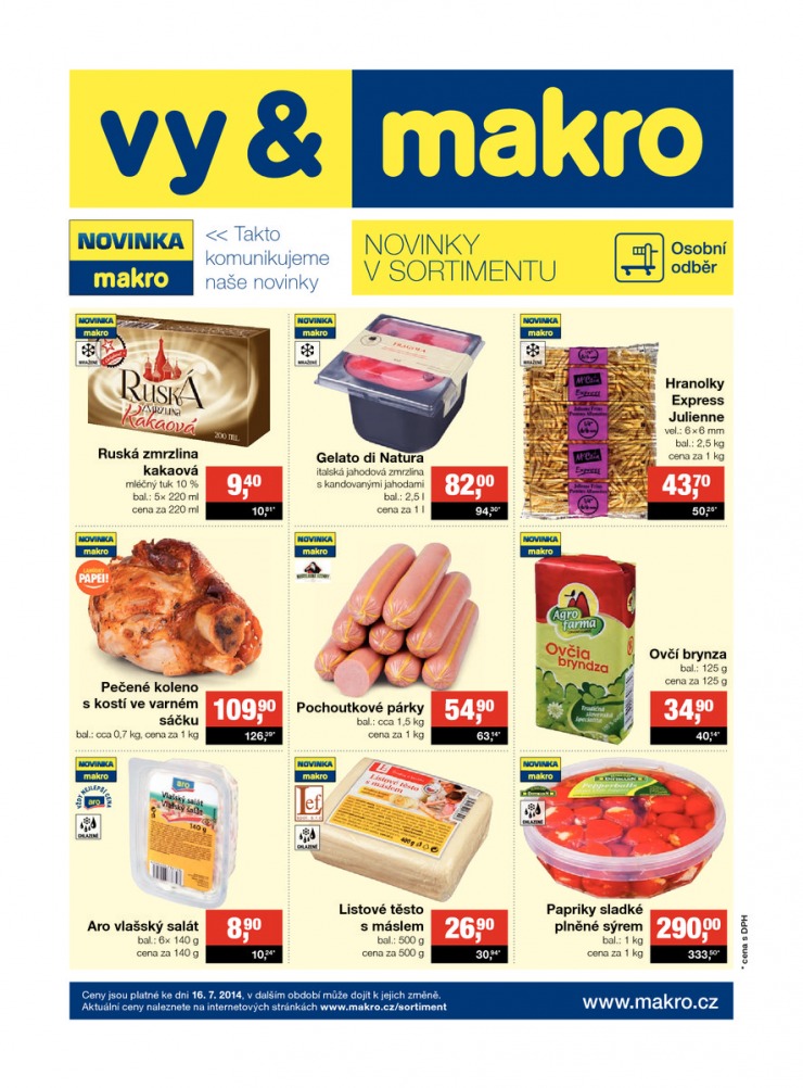 letk Makro Novinky v sortimentu od 30.7.2014 strana 1