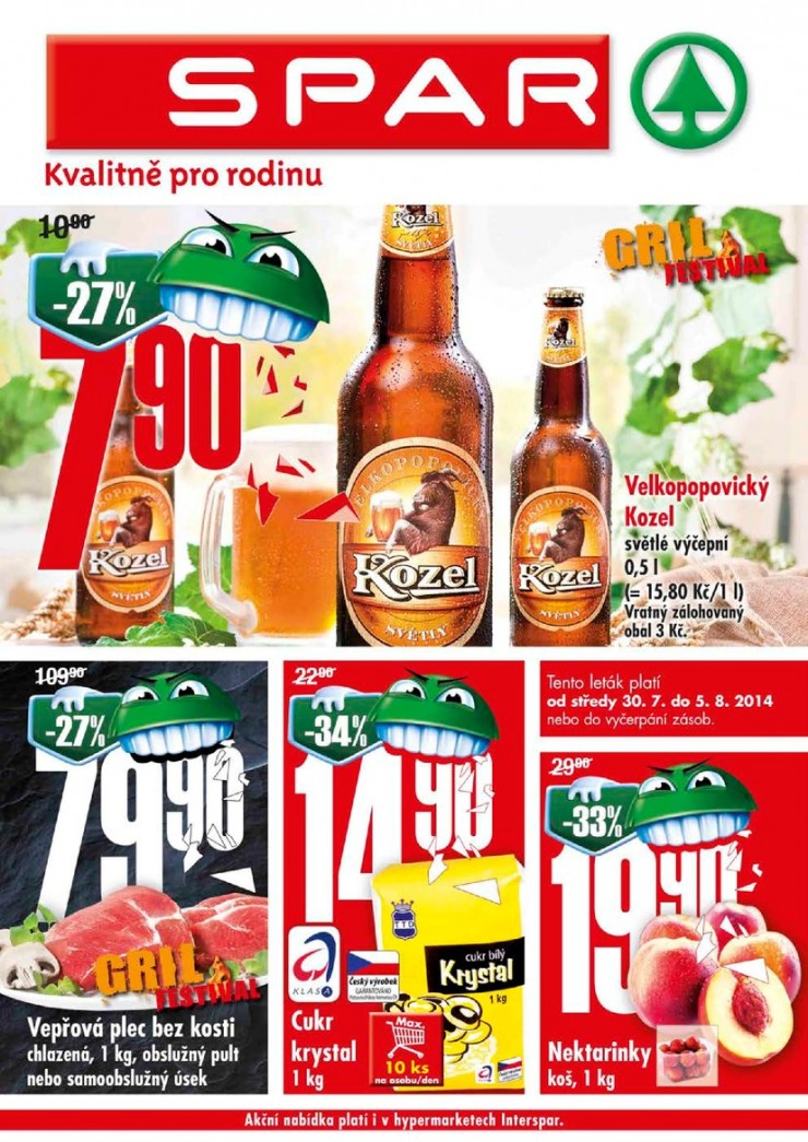 letk Interspar nabdka Spar od 30.7.2014 strana 1