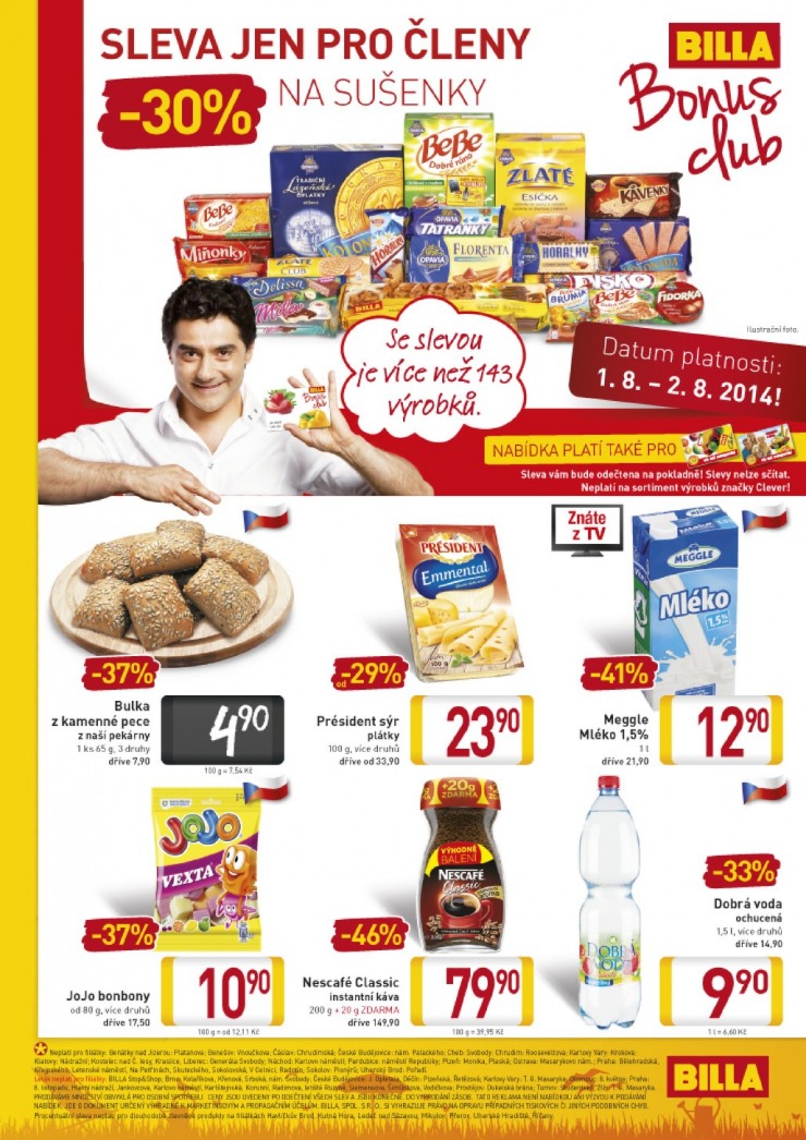 leták Billa velký od 30.7.2014 strana 1 leták Billa velký od 30.7.2014 strana 1