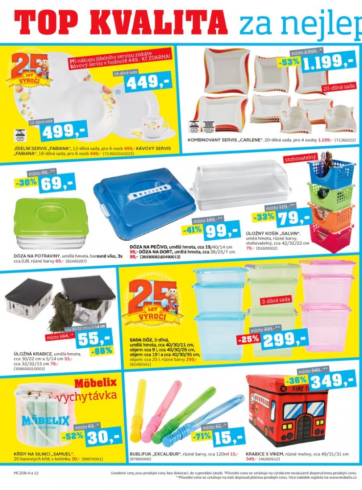 let�k Mobelix Aktu�ln� prospekt od 4.8.2014 strana 1