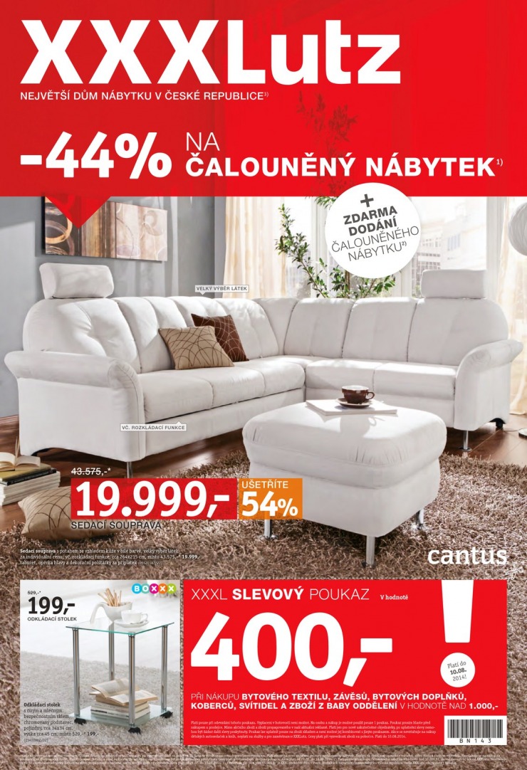 letk XXXLutz Aktuln prospekt od 29.7.2014 strana 1