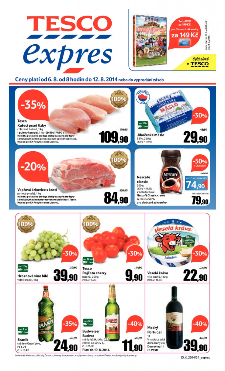 letk Tesco Expres obchody od 6.8.2014 strana 1