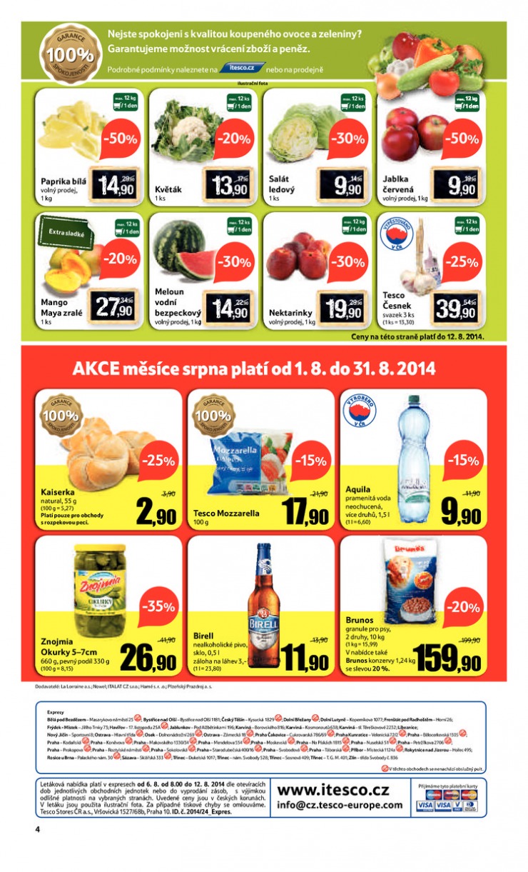 leták Tesco Expres obchody od 6.8.2014 strana 1 leták Tesco Expres obchody od 6.8.2014 strana 1