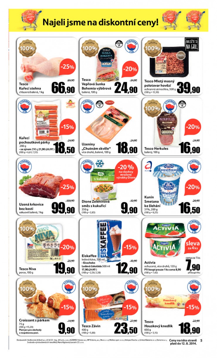 leták Tesco supermarkety od 6.8.2014 strana 1 leták Tesco supermarkety od 6.8.2014 strana 1