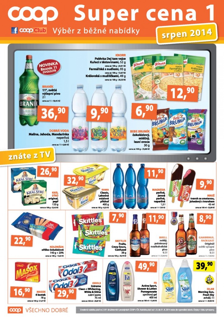 leták COOP Terno od 6.8.2014 strana 1 leták COOP Terno od 6.8.2014 strana 1