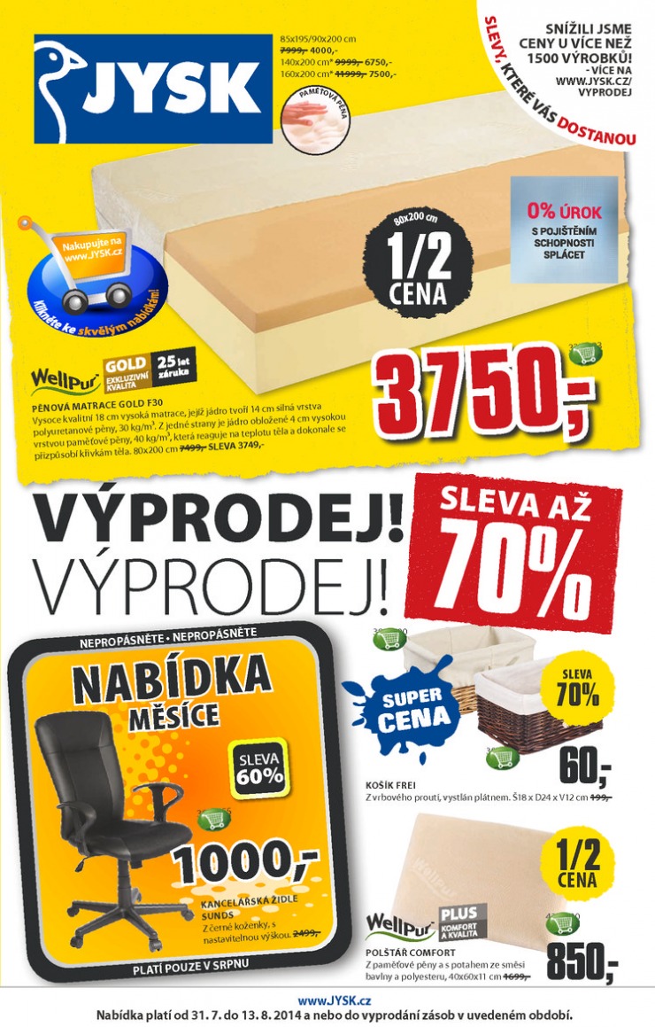 letk Jysk Nabdka tdne od 31.7.2014 strana 1