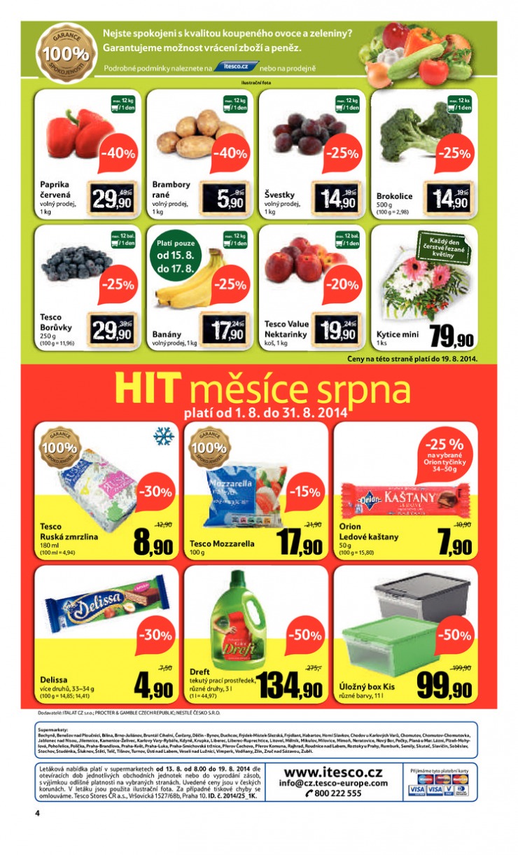 leták Tesco supermarkety od 13.8.2014 strana 1 leták Tesco supermarkety od 13.8.2014 strana 1