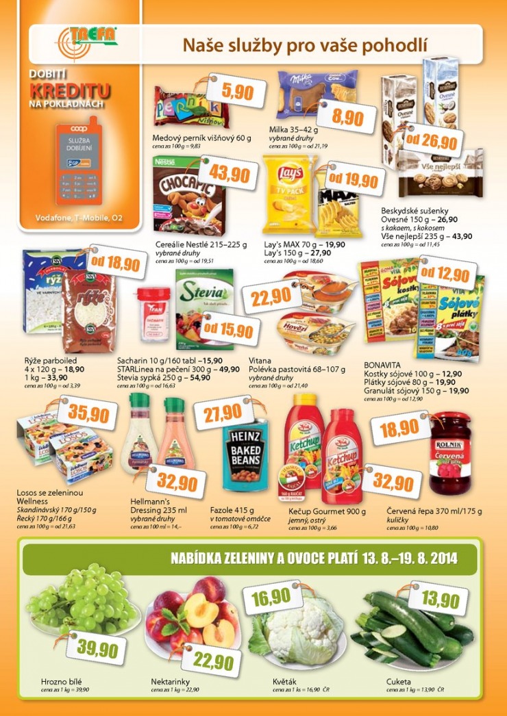 leták COOP Trefa od 13.8.2014 strana 1 leták COOP Trefa od 13.8.2014 strana 1