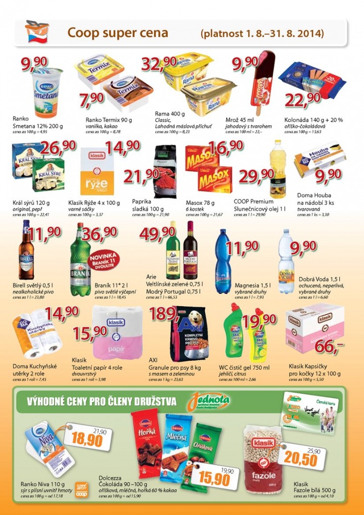 leták COOP Trefa od 13.8.2014 strana 1 leták COOP Trefa od 13.8.2014 strana 1