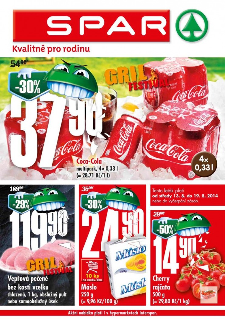 letk Interspar nabdka Spar od 13.8.2014 strana 1