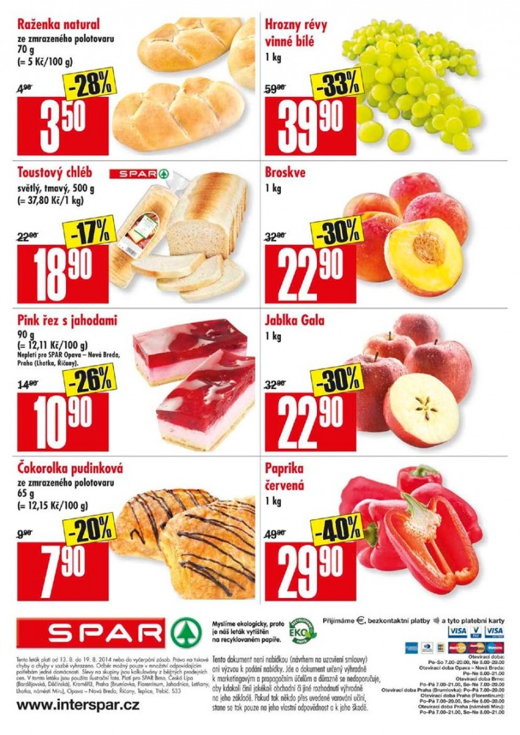 leták Interspar nabídka Spar od 13.8.2014 strana 1 leták Interspar nabídka Spar od 13.8.2014 strana 1