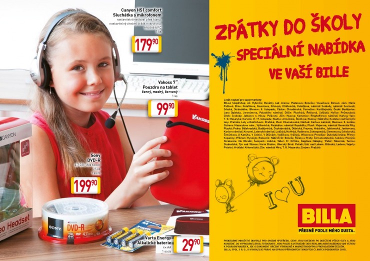 leták Billa Zpátky do školy od 11.8.2014 strana 1 leták Billa Zpátky do školy od 11.8.2014 strana 1