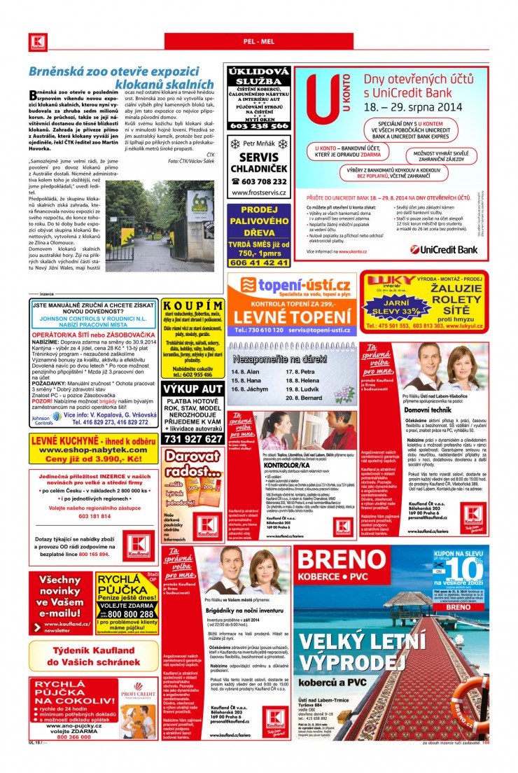 let�k Kaufland Aktu�ln� nab�dka od 14.8.2014 strana 1