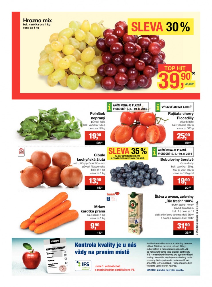 leták Makro Potraviny od 13.8.2014 strana 1 leták Makro Potraviny od 13.8.2014 strana 1