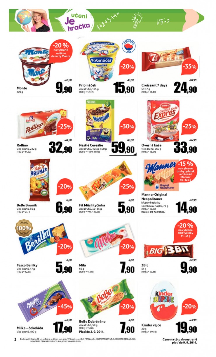 leták Tesco supermarkety od 20.8.2014 strana 1 leták Tesco supermarkety od 20.8.2014 strana 1