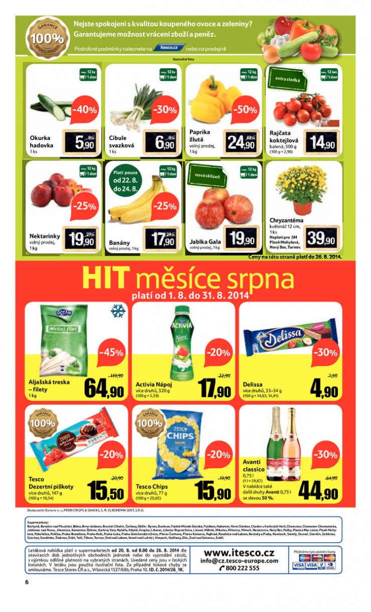 leták Tesco supermarkety od 20.8.2014 strana 1 leták Tesco supermarkety od 20.8.2014 strana 1