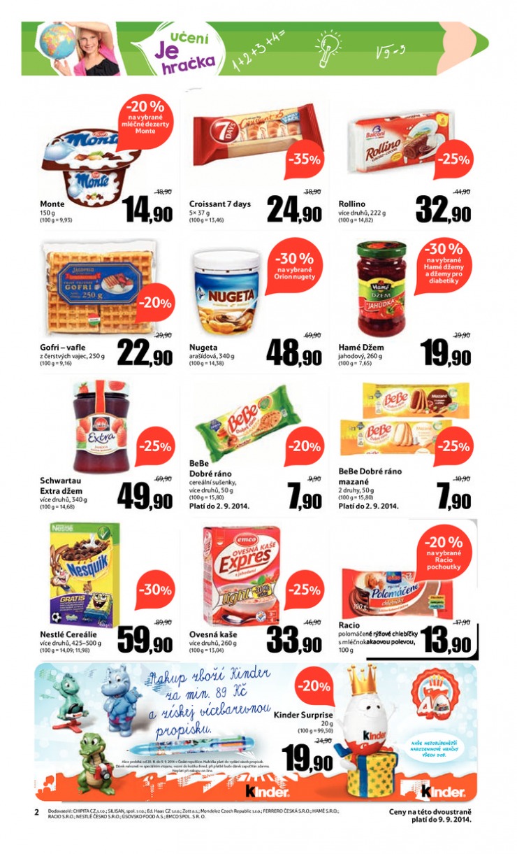 leták Tesco OD od 20.8.2014 strana 1 leták Tesco OD od 20.8.2014 strana 1