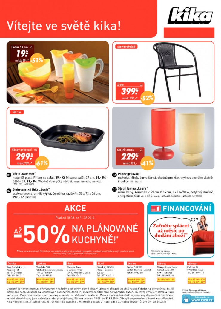 leták Kika Aktuální leták od 18.8.2014 strana 1 leták Kika Aktuální leták od 18.8.2014 strana 1