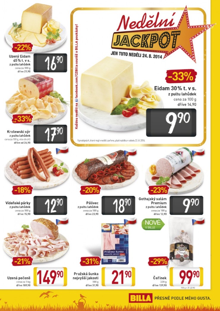 leták Billa velký od 20.8.2014 strana 1 leták Billa velký od 20.8.2014 strana 1